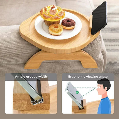 Home Sofa Arm Tray Couch Arm Clip Table Portable Couch Cup Holder Portable Snacks Drinks Remote Control Coffee Sofa Armrest Tray Kitchen Life Store Store