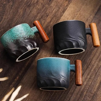 Creative Handmade Exquisite Coffee Cup Vintage Coffee Cup With Wooden AliExpress