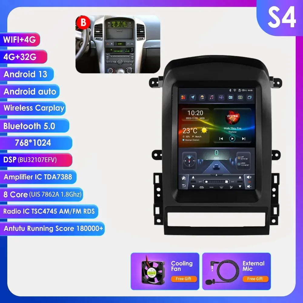 Chevrolet Captiva Sport 2006 - 2012 Multimedia Hizpo Auto Radio Global Store