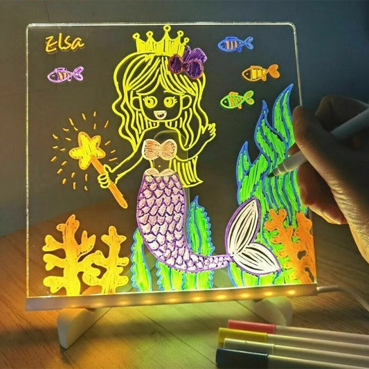 Personalized LED Lamp Acrylic Message Note Board Erasable USB AliExpress