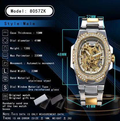 LONGLUX automatic man watch luxury stainless steel wholesale AliExpress