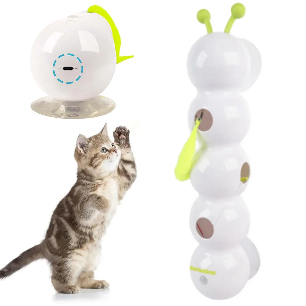 Juguete para Gatos Oruga Ondulante – ¡Movimiento Automático para un Juego Interminable!