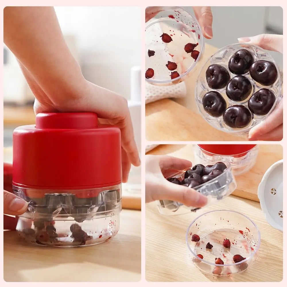 CherrySwift™ Pitter 🍒✨ — Pit 7 Cherries in One Press