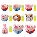 Cartoon Pig Active Moving Pet Plush Toy USB Rechargeable Interactive