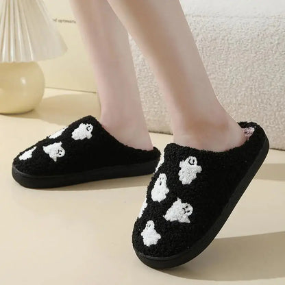 Cozy Halloween House Shoes Halloween Style Winter Cotton Slippers with