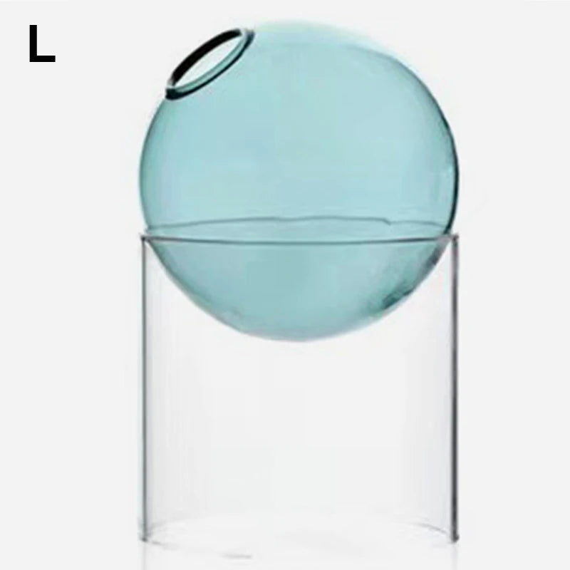 Mini Round Glass Flower Vase – A Delightful Touch of Nature for Your Space Ursmart Store
