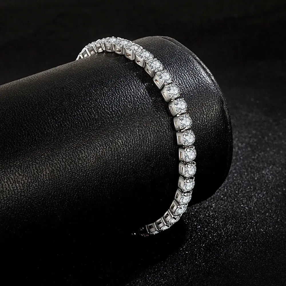  Lihong S925 Sterling Silver Bracelet Zirconia Tennis Ball Women