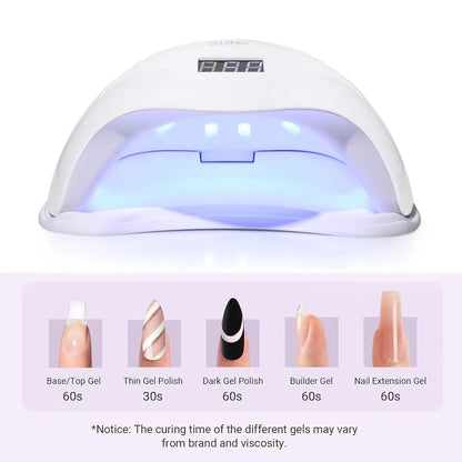 YIKOOLIN UV LED Nail Lamp 48W for Professional Saloon Fast Nail Gel Dryer With 4 Timers Automatic Sensor LCD Display YIKOOLIN Official Store