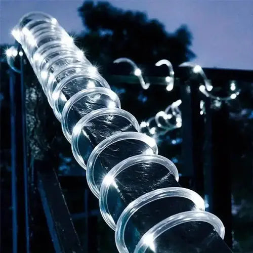 1pc Solar LED String Light 50LED Tube Rope String Lights With 8 Modes AliExpress
