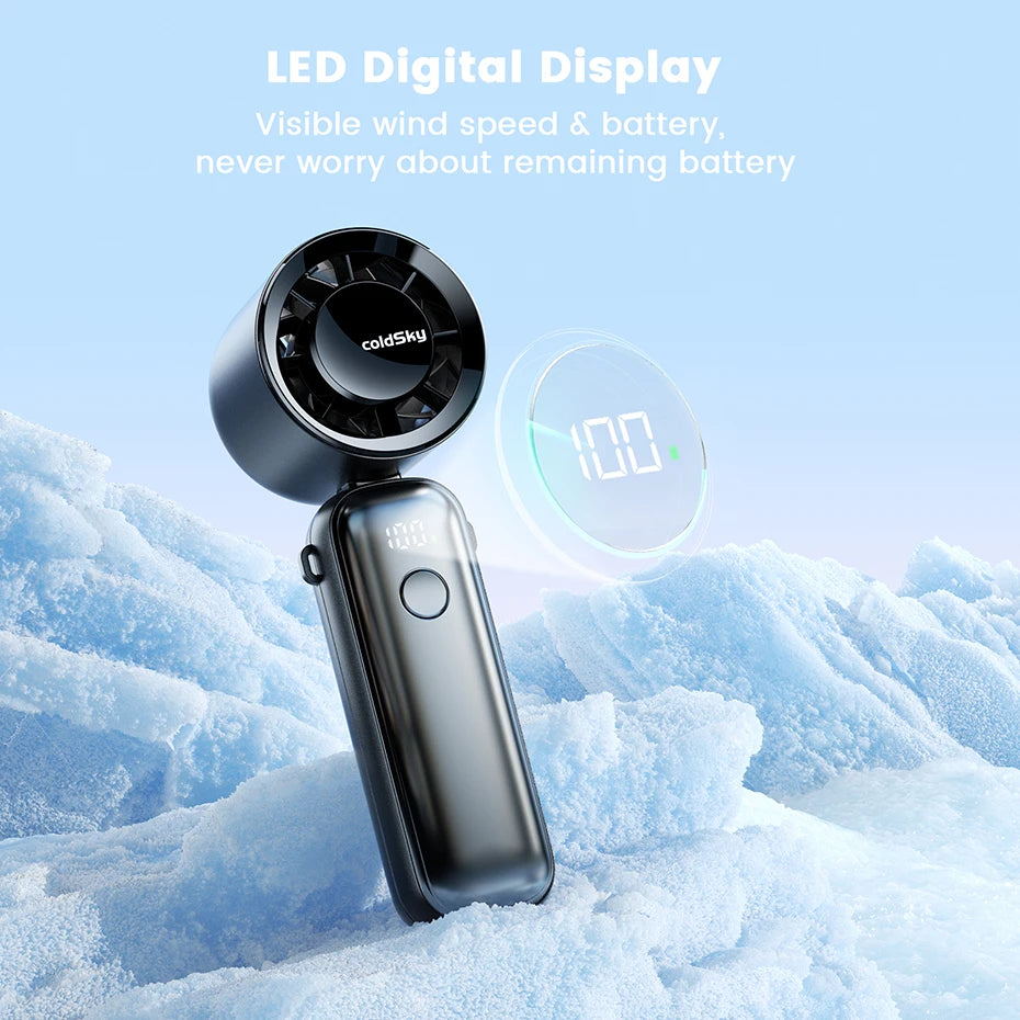Cool Blast: Handheld Turbo Fan for Instant Relief