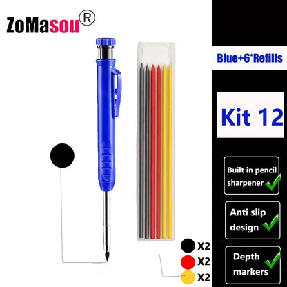 PrecisionMark Carpenter Pencil: Sharp Lines, Every Time! Zomasou Factory Store