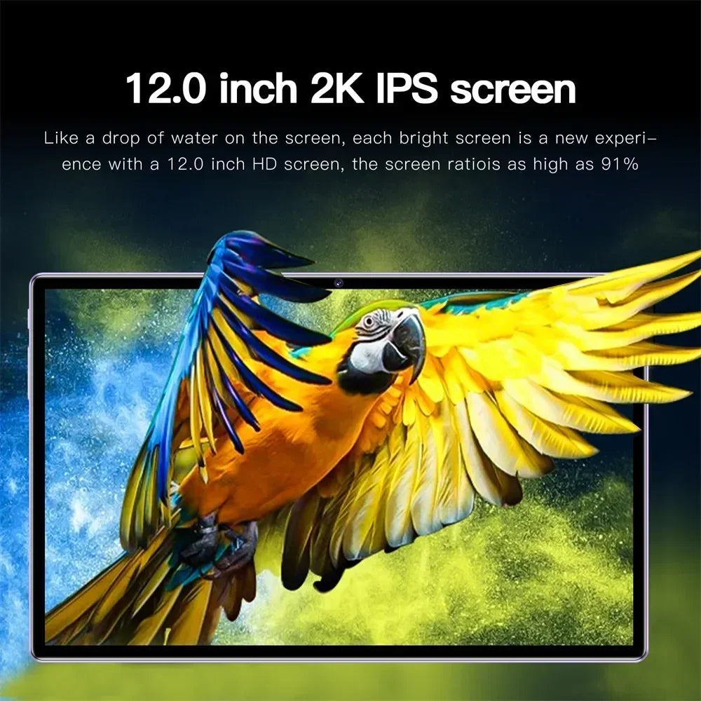 2025 New P60 Pro 5G Dual Tablet Android 14 16GB + 1TB kids Tablet 12 Inch HD Screen 20000mAh Tab Tablets PC With keyboard Laptop Hi - TechPhone Depot Store