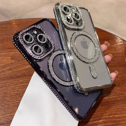 Glitter Diamond Transparent Case For iPhone 16 Series Yaolanhu Store