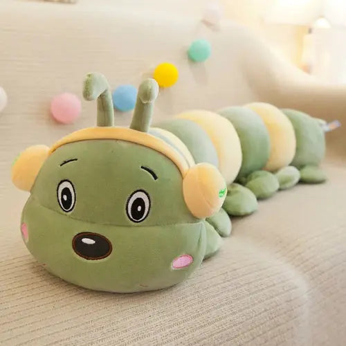 [Novedad] 40~90cm colorido de peluche de oruga de dibujos animados, muñeco suave y cómodo