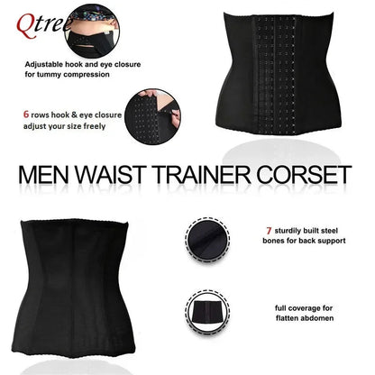 Qtree Dress Slimming Waist Trainer Belt Shapewear Women Belly Cincher Body Shaper Fat Compression Strap Girdles Firm Hook Corset Qtree Shapers Store