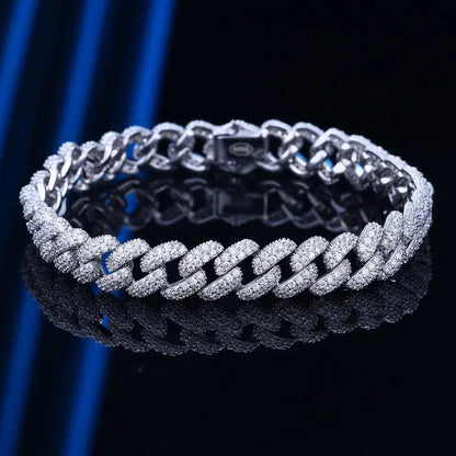 "925 Sterling Silver 1 3/4 Cttw Alternating Black & White Diamond Multi-Row Band Ring (Black, I-J Color, I2-I3 Clarity)"