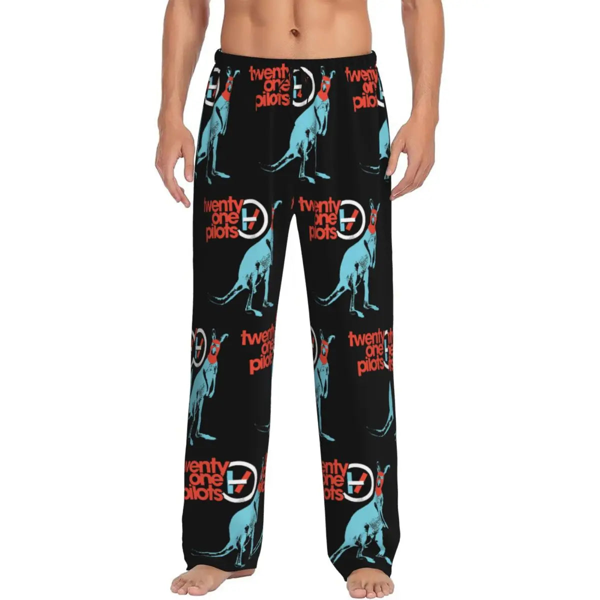 Custom T-Twentys One P-Pilots Rock Logo Hot Pajama Pants Men's Lounge Sleep Stretch Sleepwear Bottoms with Pockets