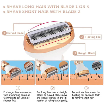 Body Epilator For Women Hair Remover Bikini Trimmer Face Hair Removal Maroon Asteria
