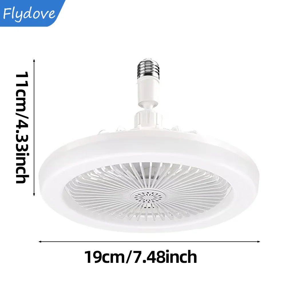 Remote Control Lighting Rotatable 3in1 Ceiling Fan Lamp E27 Converter Base Lighting Base for Bedroom Living Room LED Home Decor