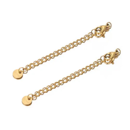 10pcs Gold Stainless Steel Extender Chains with Lobster Clasps for Jewelry Making