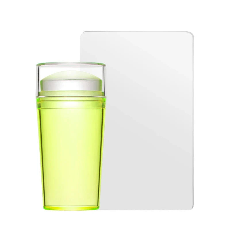 Jelly Silicone Transparent Nail Stamper Set with Scraper Stone's Store