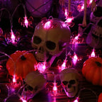 1PC 10/20/30 LED Purple Bat String Lights Battery Operated Outdoor Waterproof Hanging Decorative Lamp Suitable For Party Decor