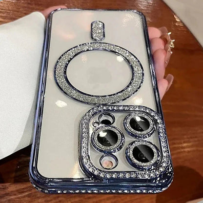 Glitter Diamond Transparent Case For iPhone 16 Series Yaolanhu Store