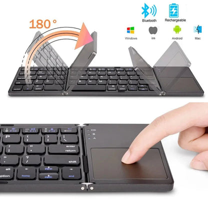 Wireless Folding Bluetooth Keyboard Ton-Top Store