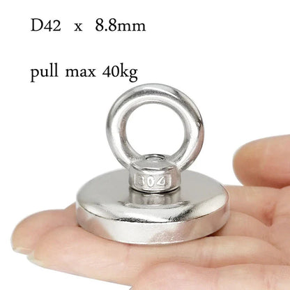 Fishing Magnets, 110lb 242lb 529lb 771lb Pull Force Super Strong Heavy Duty Rare Earth Neodymium Search Magnet For River Fishing Shop1103844153 Store