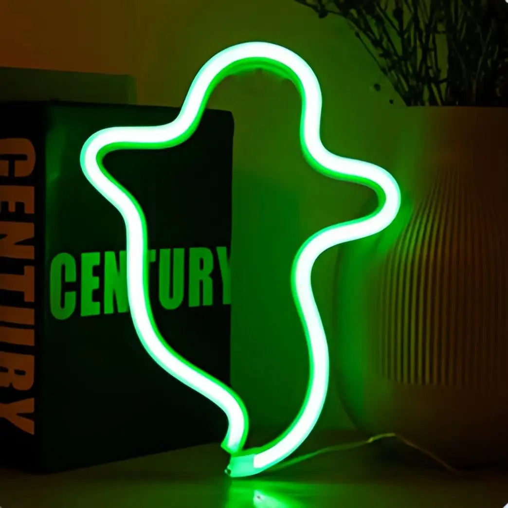 Halloween Led Neon Sign, Party Wall Art Decoration, Horror Atmosphere, Signature Neon Pendant, Room Night Light, USB or Battery Powered (Battery Not Included)