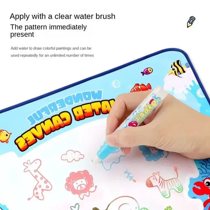 150X100cm Magic Water Canvas Graffiti Drawing Board Repeatedly Doodle Water Painting Carpet  Reusable Drawing Mat Kids Toy Gift