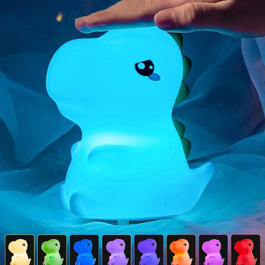 View details for Cartoon Night Light LED Touch Sensor Dinosaur Table Lamp Silicone Cartoon Night Light LED Touch Sensor Dinosaur Table Lamp Silicone
