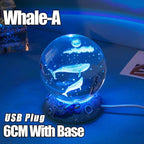 Crystal Ball Night Lights Glowing Sea Jellyfish Astronaut Table Lamp USB Atmosphere Lamp Table Decorations Kid Gifts Night Lamp Shop1103185580 Store