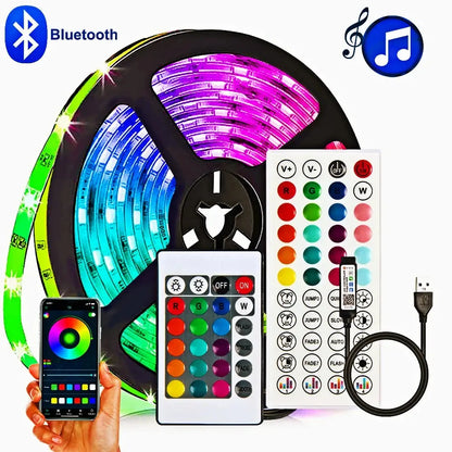 RGB LED Strip Lights Bluetooth TV Backlight 30m 1-5m 3535 Luces Para AliExpress