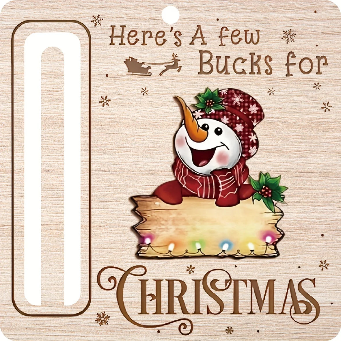 CashCraft™ Wooden Holder – Elegant Gifting Made Easy