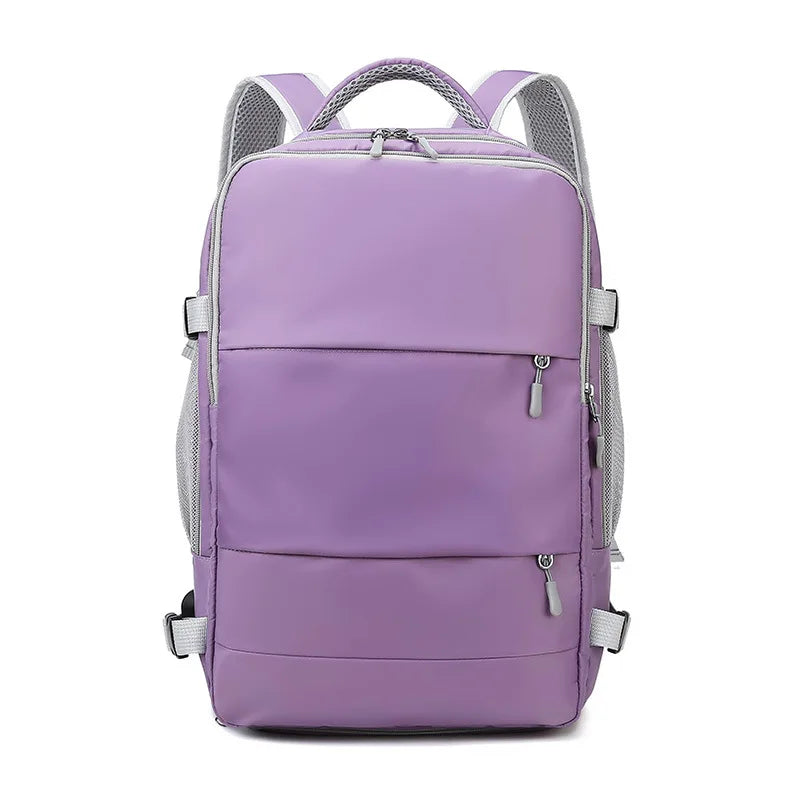 Mochila Xajzpa de gran capacidad, mochila de viaje multifunción con compartimento para zapatos, bolsa de equipaje multicapa