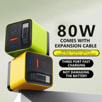 Charge Fast: 3-in-1 GaN 80W Scalable Charger