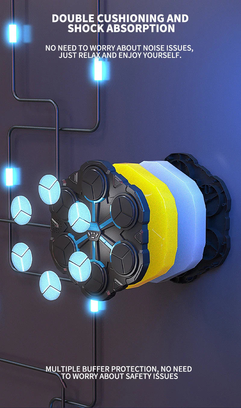 Smart Bluetooth Music Boxing Machine,Decompression,Fighting Fitness Home Boxing Wall Target Boxing Trainer Boxing Accessories Ponerait Benzhou Store