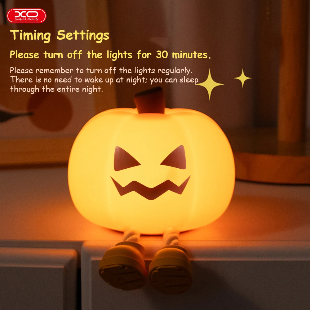 Calabaza de sonrisa espeluznante con luz: ¡Decoración de Halloween que brilla en la oscuridad!