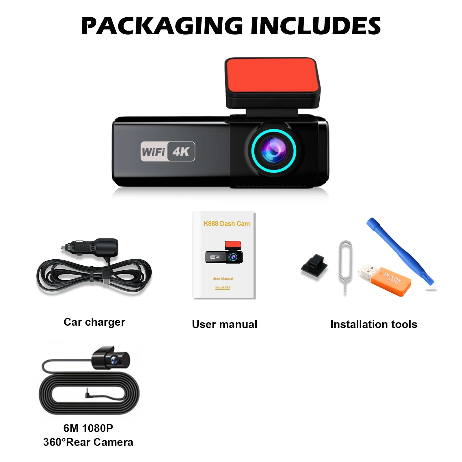 DriveCam Guardian Elite: 4K UHD Dual Lens Dash Cam