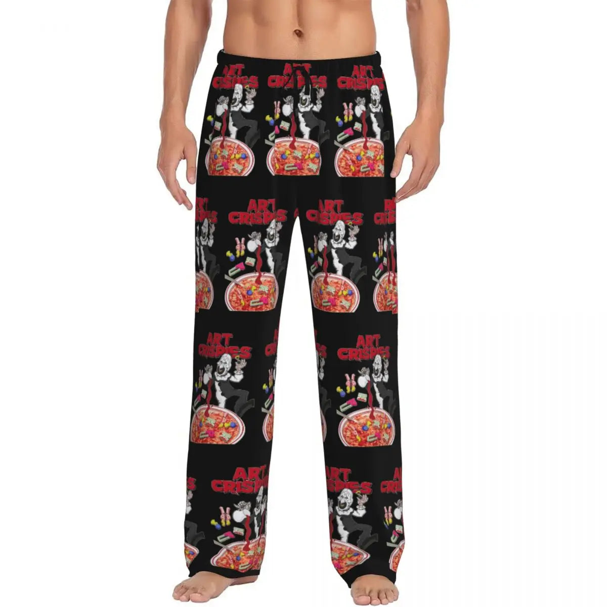 Custom Printed Horror T-Terrifiers Film Essential Pajama Pants Men Sleep Sleepwear Bottoms with Pockets