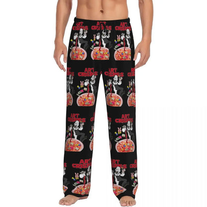 Custom Printed Horror T-Terrifiers Film Essential Pajama Pants Men Sleep Sleepwear Bottoms with Pockets