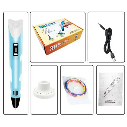 3D Print Pen Printing Pen Set PLA Filament Drawing Print Kids Adult