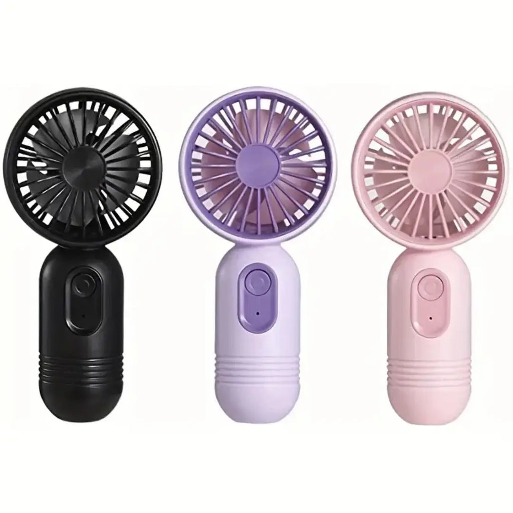 Mini ventilador portátil recargable por USB - 3 velocidades, portátil y ligero
