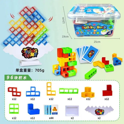 Tetra Tower Balancing Stacking Toys Board Games for Kids & Adults