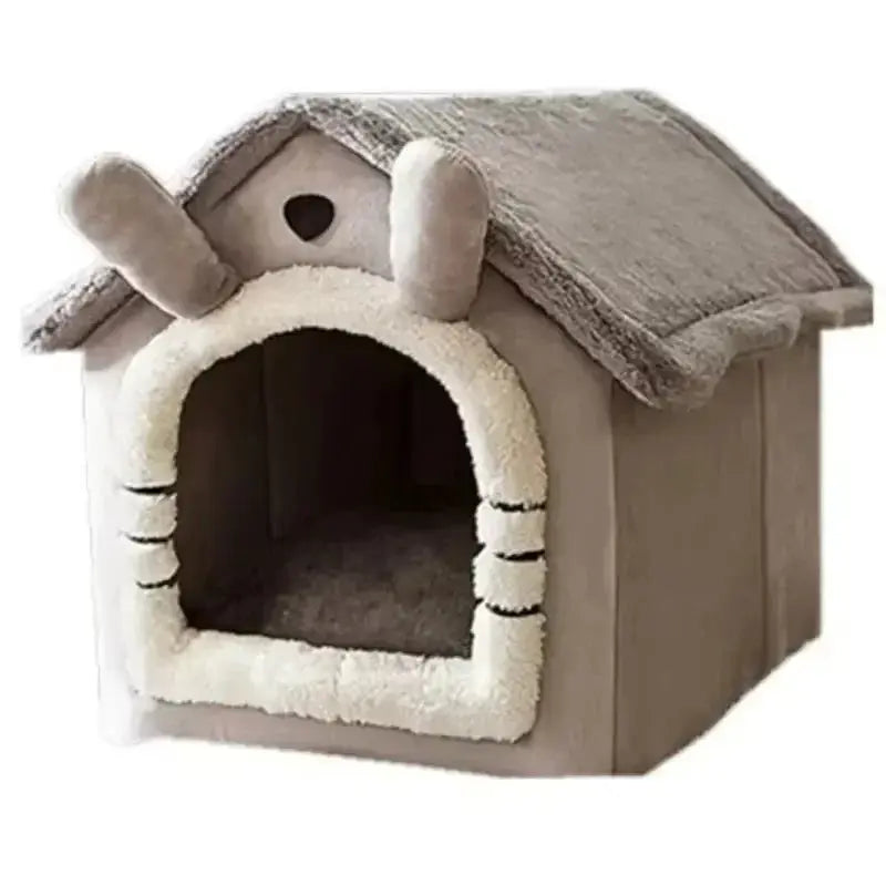 Cartoon House Pet Bed – Arctic Fleece & Plush, Removable & Washable, Ideal for Cats & Small Dogs Shop1103328158 Store