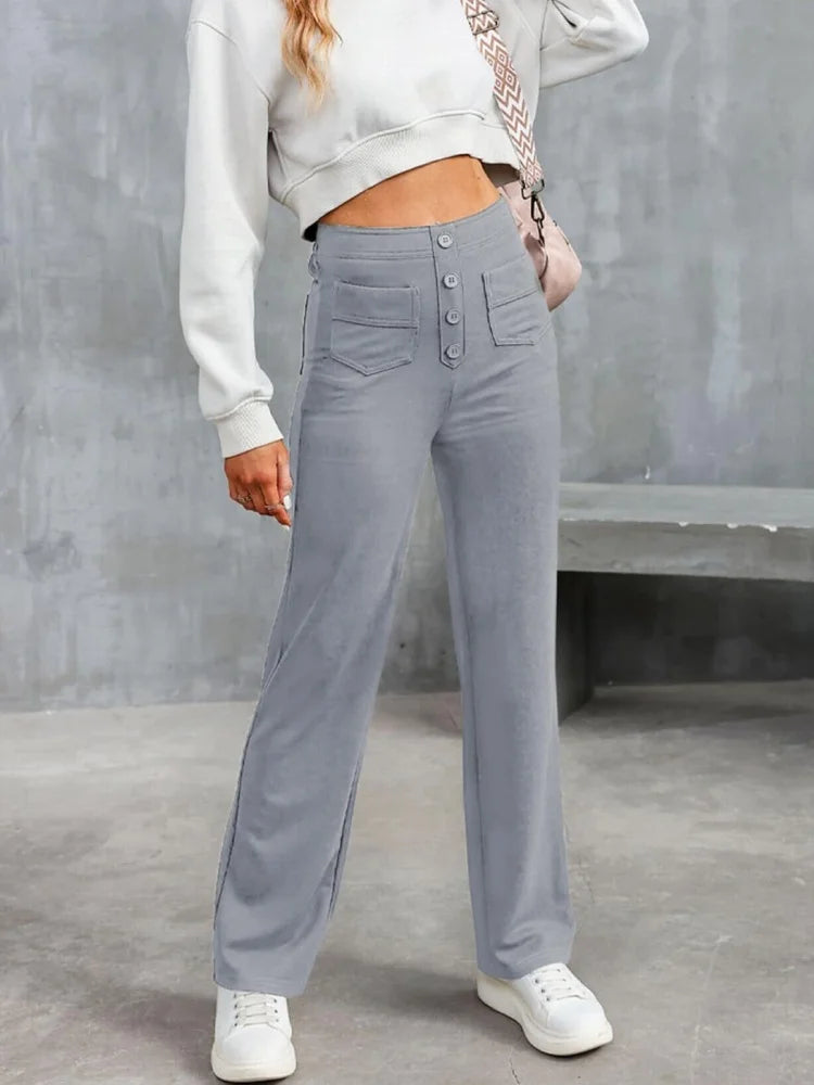 FlexCurve™ High-Waist Pants ✨ — Stretchy Comfort, Slim Fit