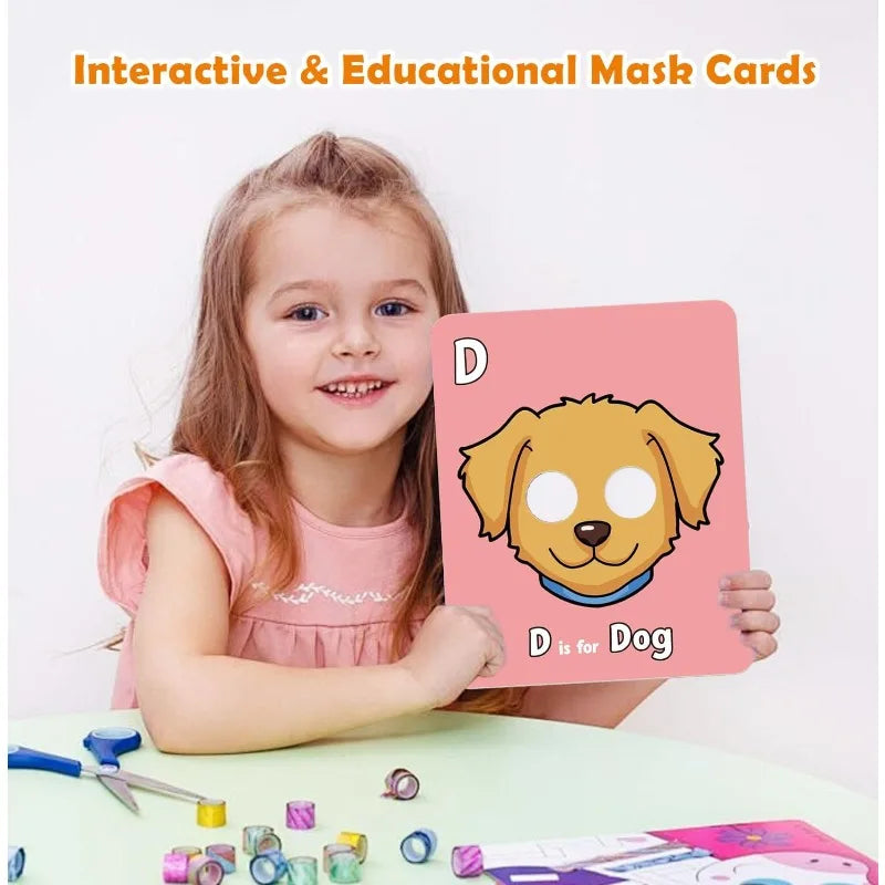 Interactive ABC Flash Cards – Learn Letters with Fun Animal Masks!