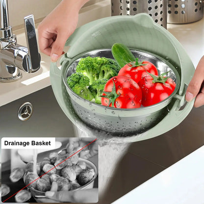 Kitchen Colander Set with Plastic Mixing Bowl 360°Rotating Food AliExpress