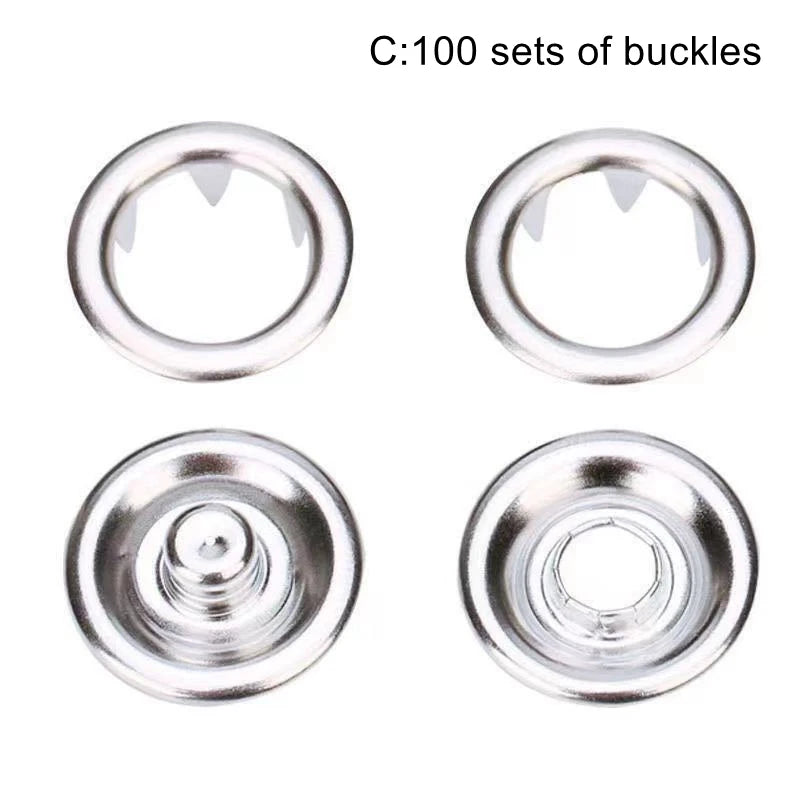 Snaps Buttons Pliers Set Snap Fasteners Kit Tool Sewing Buttons Press Studs Snap for Installing Clothes Bags